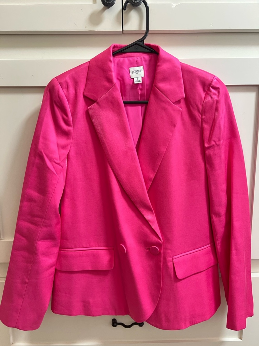 J. Crew Bright Pink Double-Button Tailored Blazer